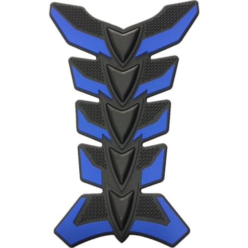 Universal Blue Motorcycle 3D Rubber Fuel Gas Tank Pad Protector Decal Sticker