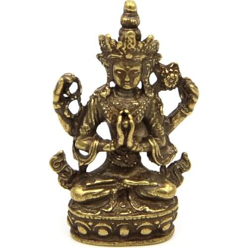 Vintage Chinese Bodhisattva Figurines Gifts "Guanyin",Copper Figurine,Guanyin Statue,Avalokiteśvara