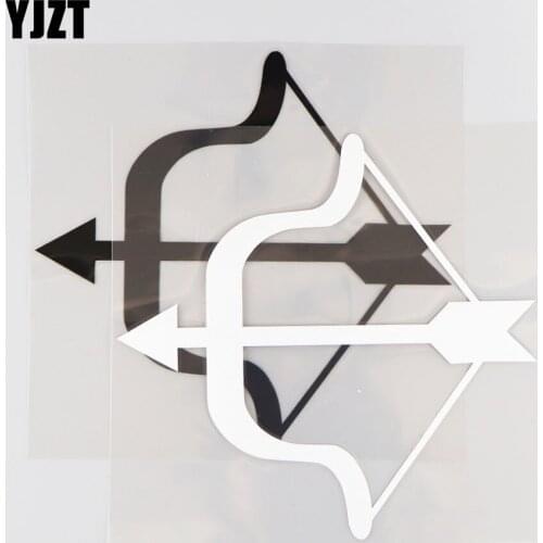 YJZT 17CM*16.3CM Creative Bow And Arrow Car Stickers Pattern Decorative Vinyl Decals 1A-0433