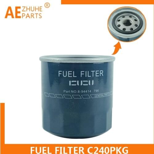 Forklift Parts Diesel Fuel Filter Fit For Isuzu C240 Engine C240PKG Machine Filter Element 8-9441796 20801-01191