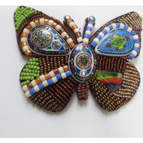 1pc colorful butterfly Handmade rhinestone beaded Patches for clothing Sew on sequin applique animals embroidery parches for sho