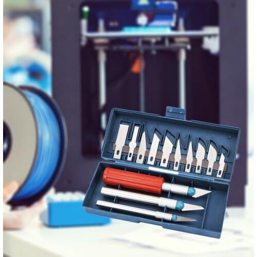 13pcs Aluminum Alloy 3D Print Edge Trimming Tool Printed Parts Printer Clean-Up Kit Accessories Office Electronics Equipment