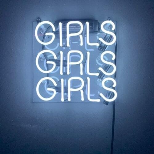 14"x10" Girls Girls Girls White Custom Acrylic Neon Light Lamp Sign Beer Bar Handmade Glass Decorate Home Wall Room Decor Club B
