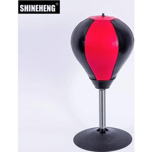 2018 New Arrival Stress Buster Desktop Punching Bag Heavy Duty Composition Relieve Stress Sucker Punch Toy Boxing Training Ball