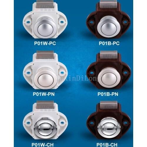 2020 New Style 10PCS Camper Car Push Lock Diameter 20mm RV Caravan Boat Motor Home Cabinet Drawer Latch Button Locks JF1761