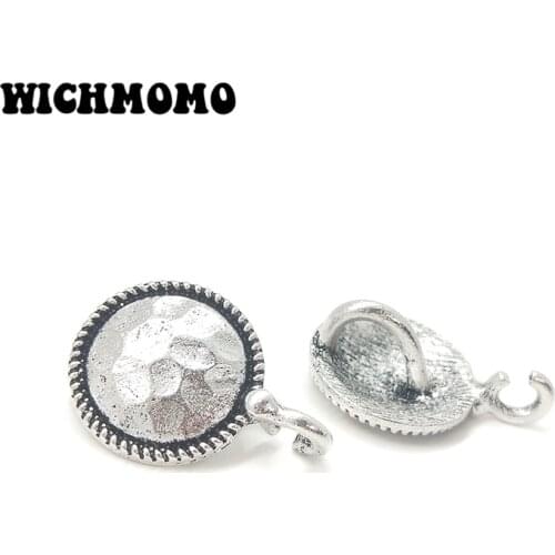 2019 New 26mm 5pieces/bag Zinc Alloy Round Diamonds Connectors Clothes Decorative Charms DIY Earring Hair Jewelry Accessories
