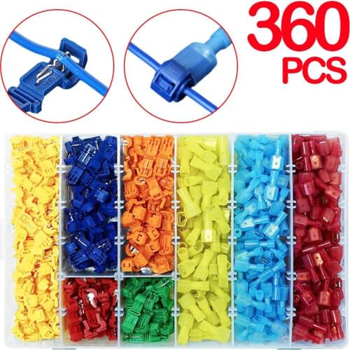 360/120pcs Quick Electrical Cable Connectors Snap Splice Lock Wire Terminal Crimp Wire Connector Waterproof Electric Connector