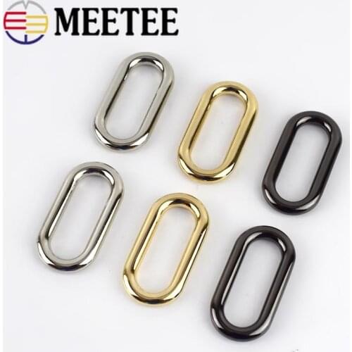 5/10pcs Meetee 26/32mm Oval Metal O Ring Seamless Belt Buckle Bag Strap Webbing Clasp DIY Sewing Bags Hardware Accessories