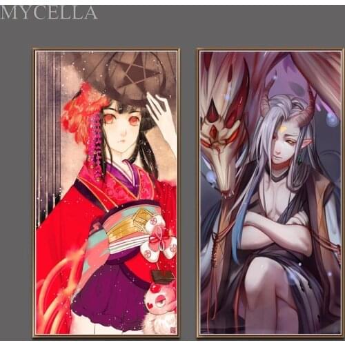 5D DIY Diamond Painting Cartoon Onmyoji Girl Boy 3D Cross Stitch Full Rhinestone Crystal Home Decor Diamond Embroidery Icon Dmc