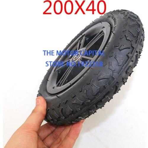 8 inch 200X40 folding bicycle tyre with rim hub fits scooter car motorcycle accessories babys car