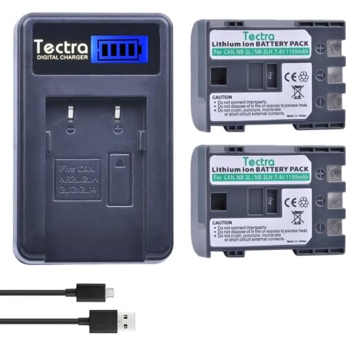 2Pc NB-2L NB2L NB-2LH NB2LH NB 2L Rechargeable Batteries+LCD Charger for Canon Rebel XT XTi 350D 400D G9 G7 S80 S70S30 L50