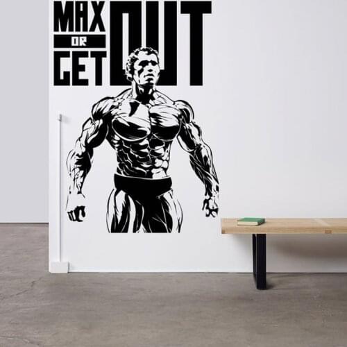 Arnold schwarzenegger Crossfit Fitness Club vinyl sticker Gym Logo Sport Barbell Workout Motivation Muscle Training Decor E120