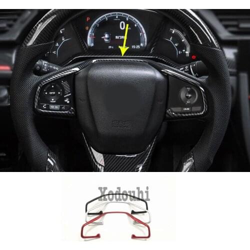Car Sticker Cover ABS Steering Wheel Interior Kit Switch Trim Lamp Frame Parts For Honda Civic 10th Sedan 2019 2020 2021