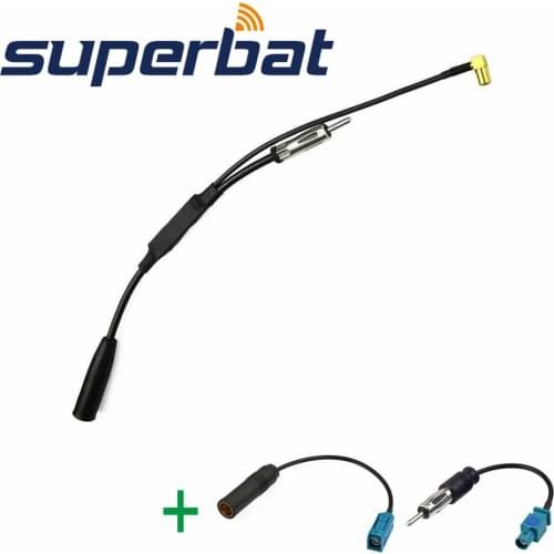 Superbat FM/AM to DAB Car Radio Aerial Converter/Splitter and Fakra Cable Aerial Adapter for Alpine Ezi-DAB Pure Highway 300Di