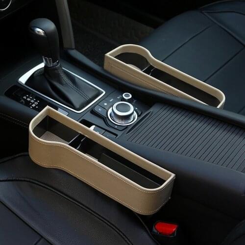 Car Storage Box Seat Gap Organize Card Mobile Phone Holder PU Leather Pocket Car Accessories For Wallet key