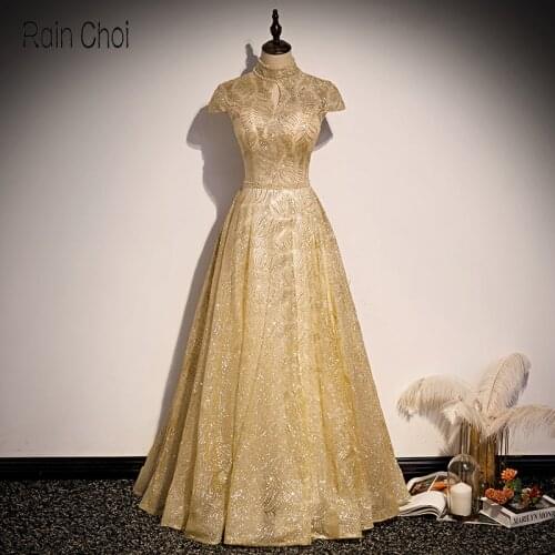 Long Prom Dress 2021 Short Sleeves Tulle Formal Party Gown Robe De Soiree