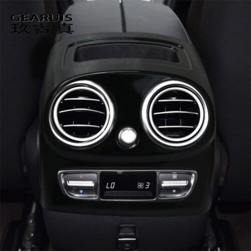 For Mercedes Benz GLC X253 2021 Car Rear Armrest Box Air Conditioning Outlet Covers Trim Frame protection Stickers Accessories