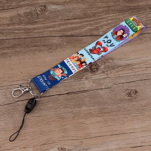DZ2230 friends tv show Lanyards Keychain Mobile Phone Straps Accessories Motorcycle Car Key Chain Hand Rope Key Ring Holder