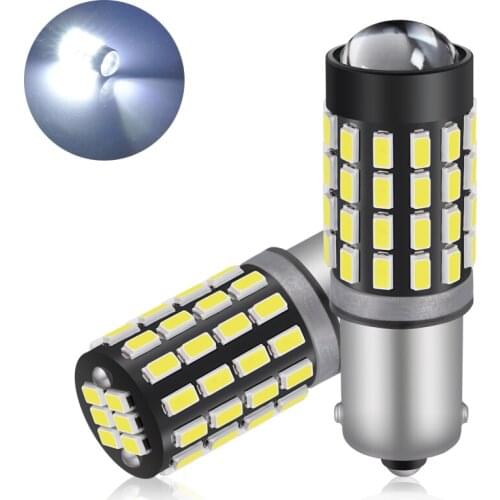 JIACHI 2pcs BA9S H20W LED Bulbs T4W Car Reverse Lights Auto Parking License Plate Interior Map Dome Lamps 650LM White DC12-24V