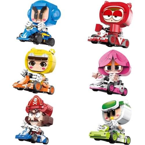 Kart Racing Series Bricks Toys A Collection Of Game Characters Dolls And Novice Racing Cars Building Blocks Mini Model Kit