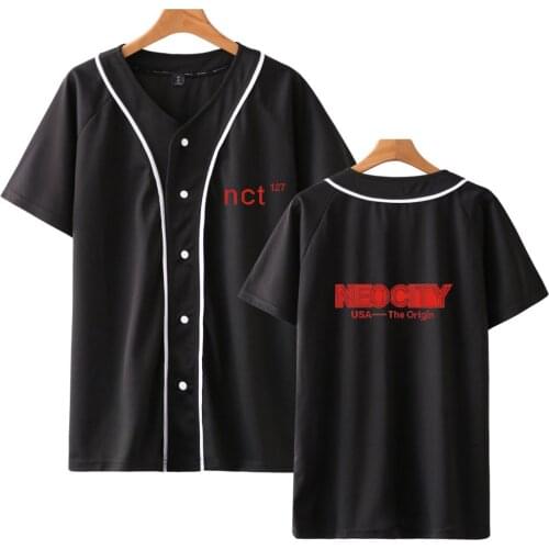 Kpop NCT U 127 Concert Album Baseball T Shirt Women Men Casual Cotton T-shirt Member Name Printed Fans Tshirt Tops Brand Clothes