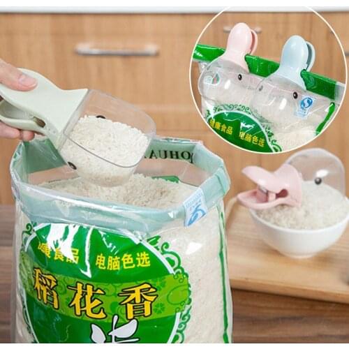 Creative Duck Measuring Cup Storage Scoop Home Supplies Kitchen Items Food Bag Sealing Clip Food Feeding Scoops