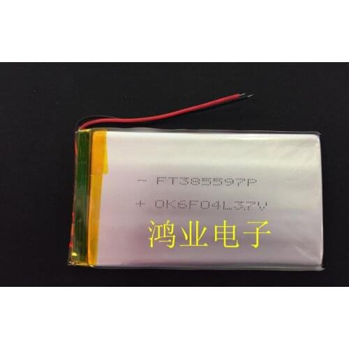 3.7V polymer lithium battery 385597P 2800mAh mobile power Tablet PC DIY MID, etc. Rechargeable Li-ion Cell