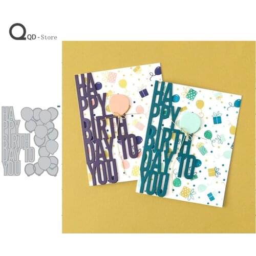 Balloon Box Letter Cutting Dies Scrapbooking Metal Dies New 2021 Handmade Tools DIY Card Make Mould Model Craft Decoration