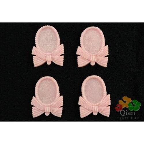 Set of 30pcs large pink glitter mirror , decoden supplies , cabochons charm pedants for DIY phone decoration 1.7inch