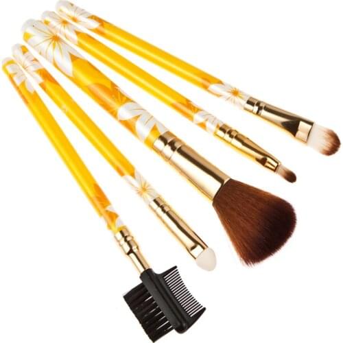 Fashion New Arrival 5pcs Cosmetic Makeup Brushes Set Blush Lip Brow Eyeshadow Brush Mangnolia