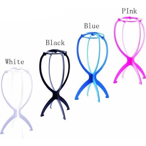 1PC Colorful Ajustable Wig Stands Plastic Hat Display Wig Head Holders 18x36Cm Mannequin Head/Stand Portable Folding Wig Stand