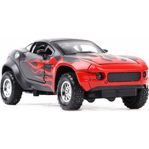 Rally Fighter Off-road Vehicle Alloy Car 1:32 Mini Die-cast Metal Car with Sound and Light Children Pull Back Power SUV Car Toys