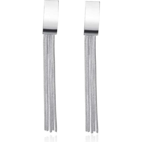 Free shipping Explosion models 925 Sterling silver ear ornaments Fashion geometrical lines Silver Earrings Womens Earrings