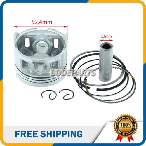 HH-118 motorcycle 52.4mm Piston Ring 13mm Loncin Horizontal Engine Parts Pin Set Kit Assembly for 125cc ATV Dirt Bike Motorcycle