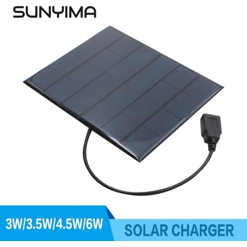 SUNYIMA 6V 3W 3.5W 4.5W 6W Solar Panel Polycrystalline Silicon Solar Panel Kit Solar Cell Module DIY Battery Charger Outdoor