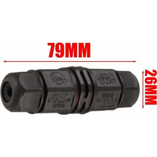 High Quality IP68 Waterproof Connector AC DC 10mm 15A Electrical Solder Free TUV Screw Locking Joiner 3 Pins For LED Mayitr