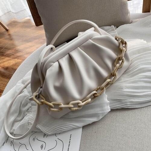 Ladies Hand Bag Candy Color PU Leather Shoulder Simple Bags for Women Small Crossbody Bag Travel Chain Handbags and Purses Q4