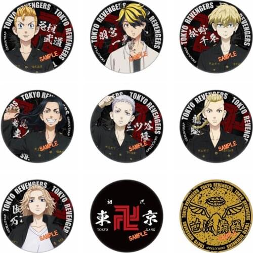 Anime Tokyo Revengers Badge Mikey Takemichi Manjiro Ken Medal Pins Jewelry Gifts