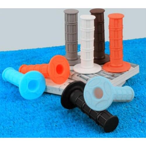 1 Pair 12cm Color Rubber Bicycle Grip Handlebar Set Mountain Bike Handle Non-Slip Bicycle Handle Bicycle Parts Bicycle Equipment