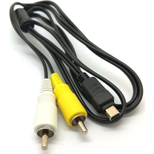 10pcs 12pin av tvout Cable 2rca cord for Olympus CB-USB6 FE-200 FE-4020 4030