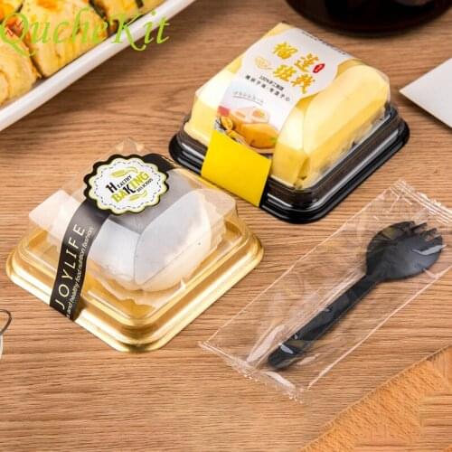 20/50pcs Transparent Plastic Moon Cake Box Egg-Yolk Puff Container Wedding Party Cupcake Egg Yolk Crisp Packaging Box