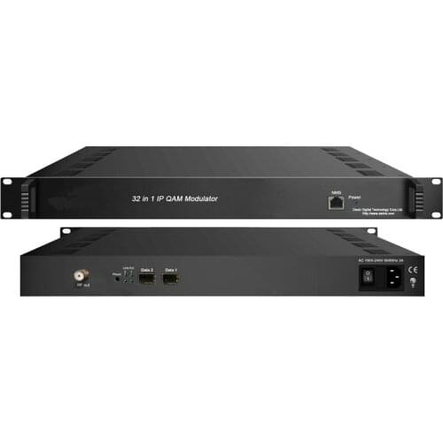 32-channel IP multiplexing scrambling QAM modulator IP to DVB-C 32 channel output