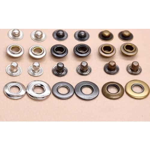 60sets(4pcs 1set) Button.Brass snap rivet. Metal buckle combination.Clothing & Accessories. Sewing repair.Metal buttons