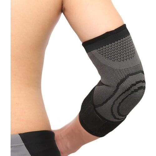 Aolikes Elbow Brace Compression Support Sleeve Adjustable Strap for Weightlifting Arthritis Volleyball Tennis Elbow Pad