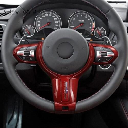 Car Steering Wheel Button Frame Decoration Cover Trim For M Performance Sticker For BMW 1 2 3 4 Series F20 F21 F32 F33 f06 M2 M3