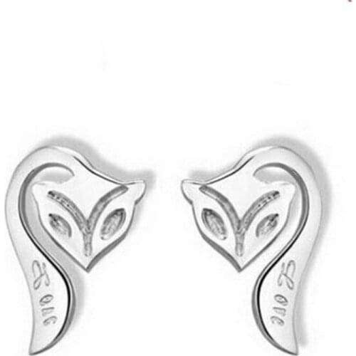 Free Shipping New Popular Cute Animal 925 Sterling Silver Jewelry Fashion Exquisite Fire Fox Female Earrings SE202