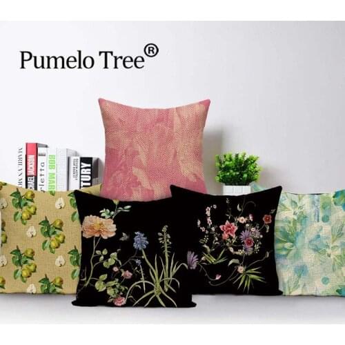 Flower pillowcase Throw Pillow Covers Decorative Cushions on The sofa cushion cover Throw Print Cover 45-45cm Pillow In The Car