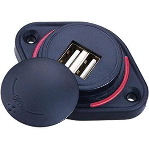 Dual USB 5V 3.1A LED Charger Socket Vehicle Waterproof Adapter Power Socket Universal For 12V - 24V Motorcycle Bus Ship