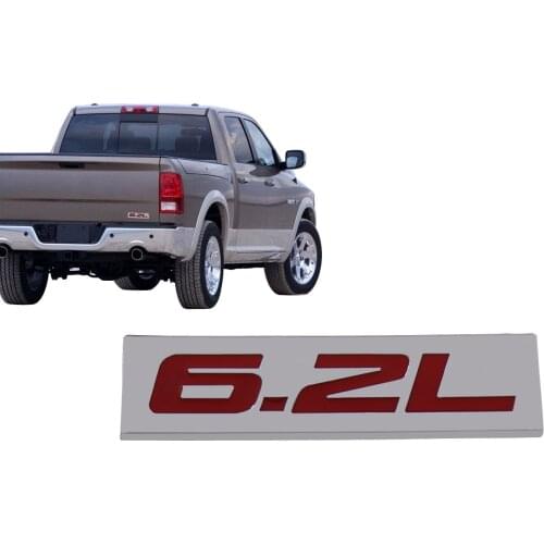 Chrome Red 6.2L 6.2 L for Engine Fender Trunk Lid Emblem Decal Badge Sticker