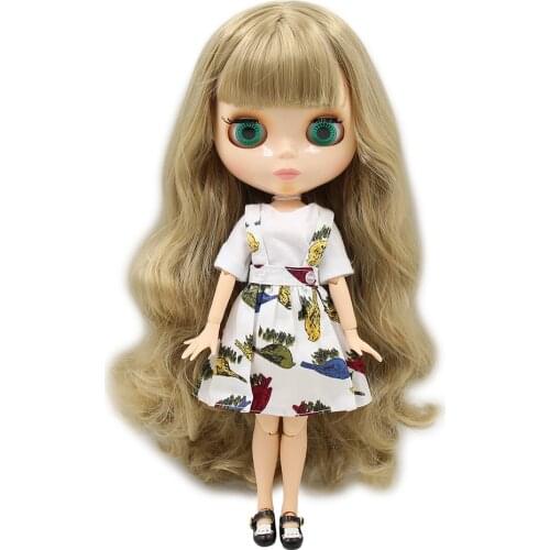 ICY DBS Blyth doll bjd toy joint body brown hair blonde hair natural skin 1/6 30cm height